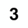 a number 3 in a san serif